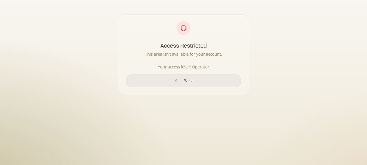 Sales Portal access-restricted gate